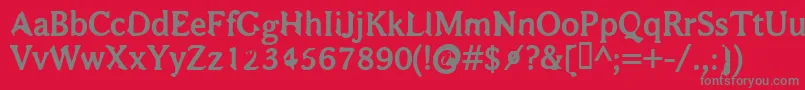 BajsmaskinTjockSprutande Font – Gray Fonts on Red Background