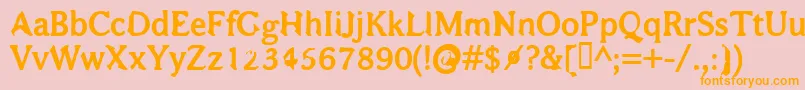 BajsmaskinTjockSprutande Font – Orange Fonts on Pink Background