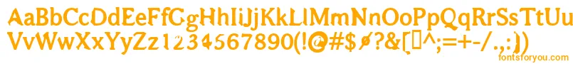 BajsmaskinTjockSprutande Font – Orange Fonts on White Background