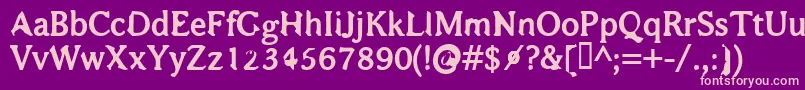 BajsmaskinTjockSprutande Font – Pink Fonts on Purple Background