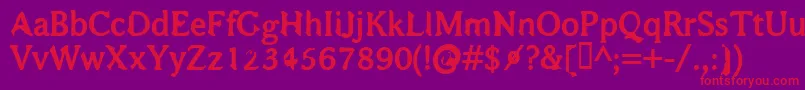 BajsmaskinTjockSprutande Font – Red Fonts on Purple Background