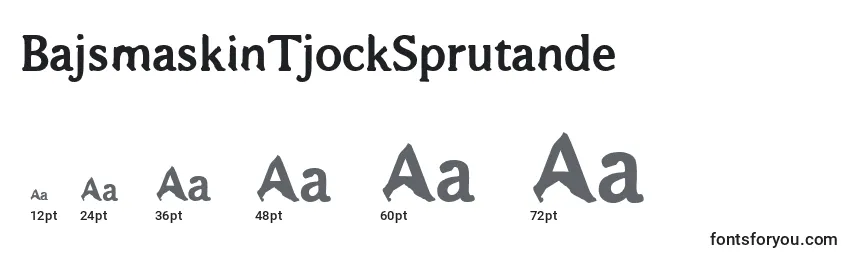 BajsmaskinTjockSprutande Font Sizes