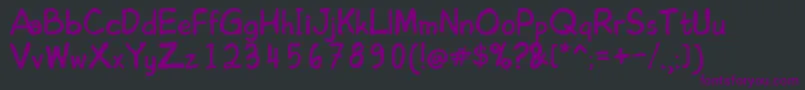 Шрифт EdomsHandwrittingNormal – фиолетовые шрифты на чёрном фоне