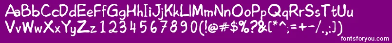 フォントEdomsHandwrittingNormal – 紫の背景に白い文字