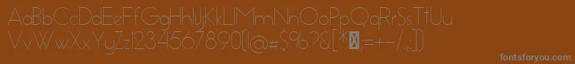 EssenceSansLight Font – Gray Fonts on Brown Background