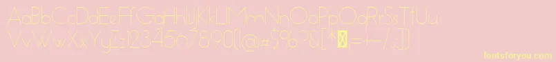 EssenceSansLight Font – Yellow Fonts on Pink Background