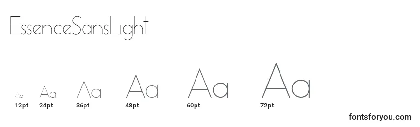 EssenceSansLight Font Sizes