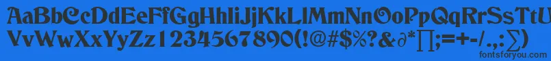 ColumbusDb Font – Black Fonts on Blue Background