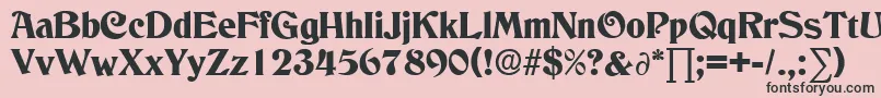 ColumbusDb Font – Black Fonts on Pink Background