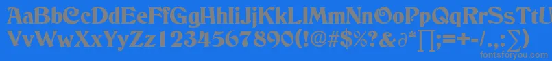 ColumbusDb Font – Gray Fonts on Blue Background