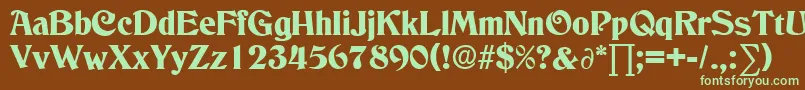 ColumbusDb Font – Green Fonts on Brown Background