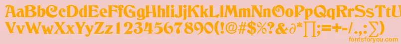 ColumbusDb Font – Orange Fonts on Pink Background