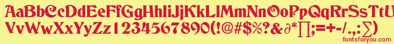 ColumbusDb Font – Red Fonts on Yellow Background