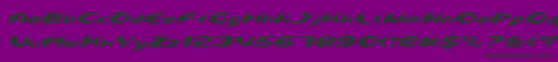 DetonatorItalic Font – Black Fonts on Purple Background