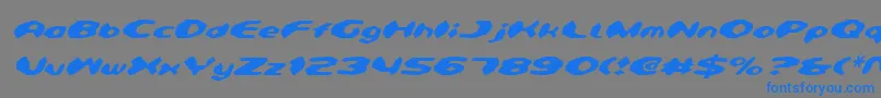 Police DetonatorItalic – polices bleues sur fond gris
