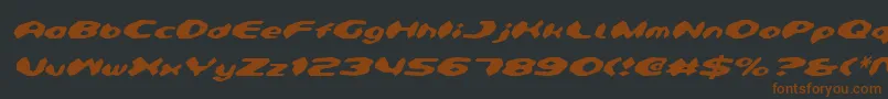 DetonatorItalic Font – Brown Fonts on Black Background