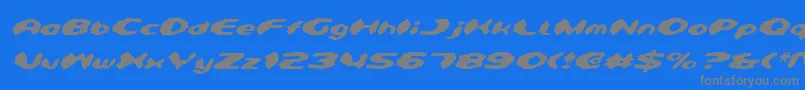 DetonatorItalic Font – Gray Fonts on Blue Background
