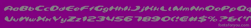 DetonatorItalic Font – Gray Fonts on Purple Background