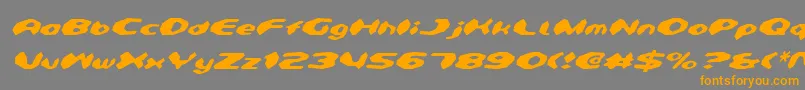 DetonatorItalic Font – Orange Fonts on Gray Background