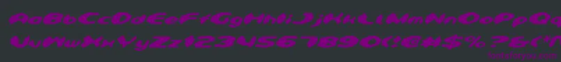 DetonatorItalic Font – Purple Fonts on Black Background