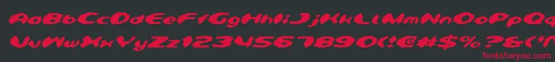 DetonatorItalic Font – Red Fonts on Black Background