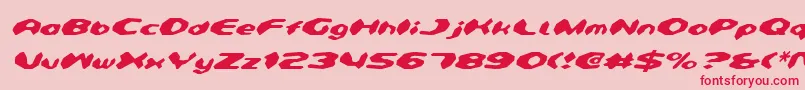 fuente DetonatorItalic – Fuentes Rojas Sobre Fondo Rosa