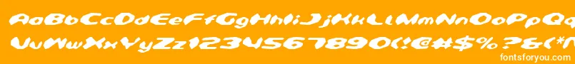 DetonatorItalic Font – White Fonts on Orange Background