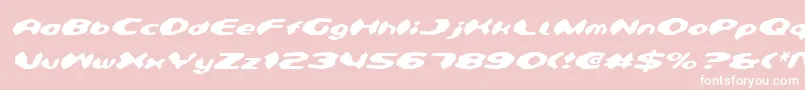DetonatorItalic Font – White Fonts on Pink Background