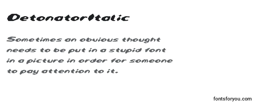 DetonatorItalic Font