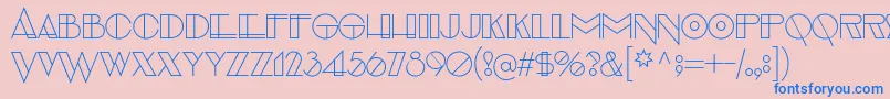 EvensongHollow Font – Blue Fonts on Pink Background