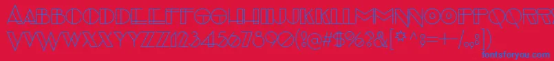 EvensongHollow Font – Blue Fonts on Red Background