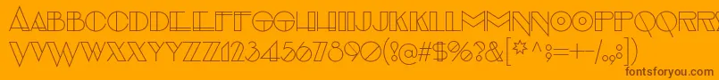 Шрифт EvensongHollow – коричневые шрифты на оранжевом фоне