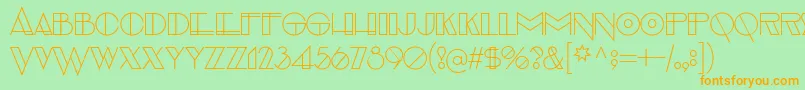 EvensongHollow Font – Orange Fonts on Green Background