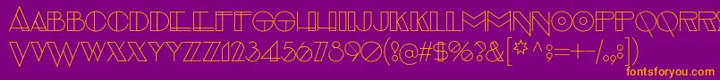 Fonte EvensongHollow – fontes laranjas em um fundo violeta
