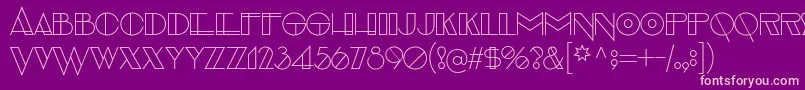 Fonte EvensongHollow – fontes rosa em um fundo violeta