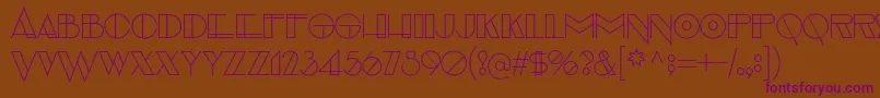EvensongHollow Font – Purple Fonts on Brown Background