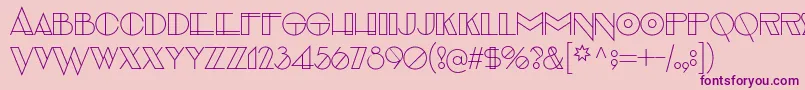 EvensongHollow-Schriftart – Violette Schriften auf rosa Hintergrund