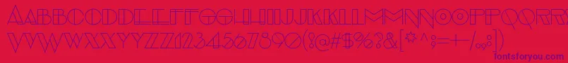 EvensongHollow Font – Purple Fonts on Red Background