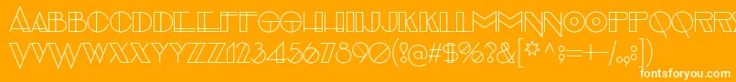 EvensongHollow Font – White Fonts on Orange Background