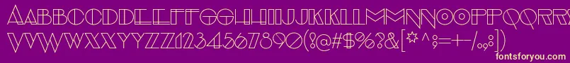 EvensongHollow Font – Yellow Fonts on Purple Background