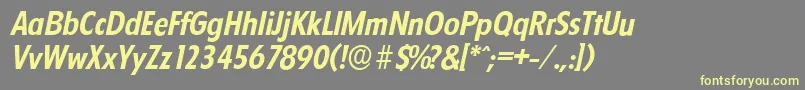FloridaserialBolditalic Font – Yellow Fonts on Gray Background