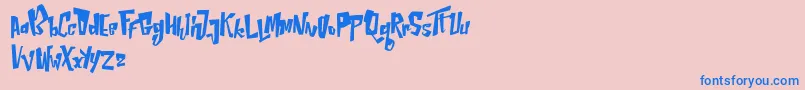 NepternHarbourFree Font – Blue Fonts on Pink Background