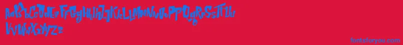 NepternHarbourFree Font – Blue Fonts on Red Background