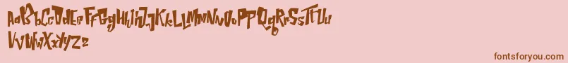 NepternHarbourFree Font – Brown Fonts on Pink Background
