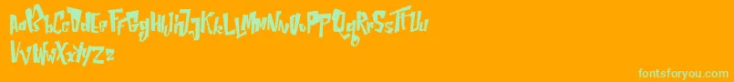 NepternHarbourFree Font – Green Fonts on Orange Background