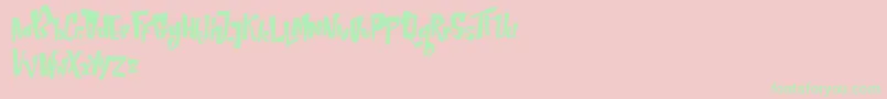 NepternHarbourFree Font – Green Fonts on Pink Background