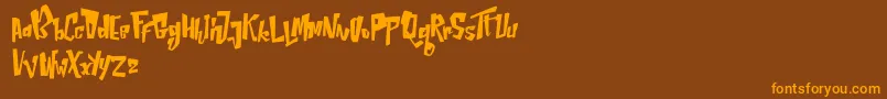 NepternHarbourFree Font – Orange Fonts on Brown Background