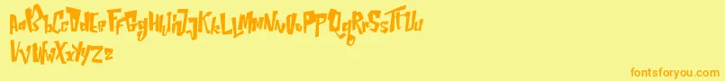 NepternHarbourFree Font – Orange Fonts on Yellow Background