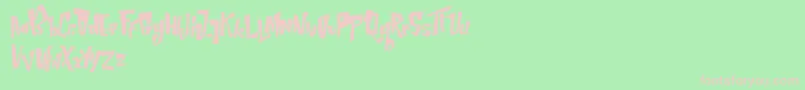 NepternHarbourFree Font – Pink Fonts on Green Background