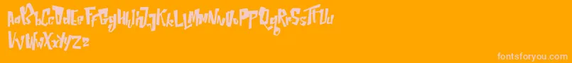 NepternHarbourFree Font – Pink Fonts on Orange Background